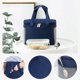 thumbnail image 2 of Bolsos de entrega de alimentos calientes y fríos, caja de almuerzo para hombres o bolsa de almuerzo para adultos para viajes, playa, refrigerador de Azul-L Macarena contenedor de almuerzo con aislamiento, 2 of 8