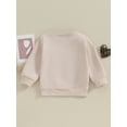 thumbnail image 4 of Suealasg Toddler Girl Valentine’s Day Sweatshirts 6M 12M 18T 24T 3T 4T Baby Valentine’s Day Clothes Fuzzy Letter Embroidery Long Sleeve Round Neck Pullover Tops for Kids Girls, 4 of 9