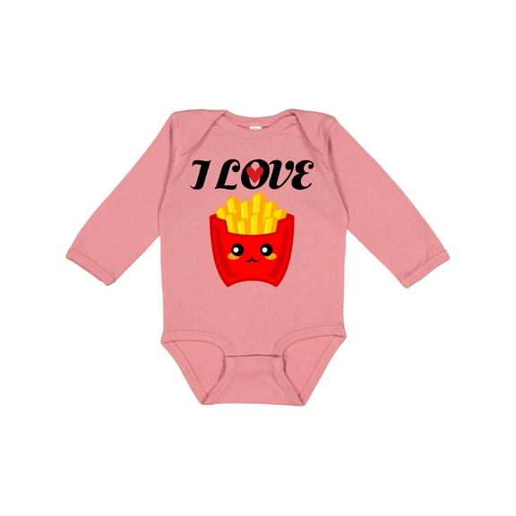 Inktastic Fry Lover I Love French Fries Boys or Girls Long Sleeve Baby Bodysuit