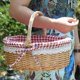thumbnail image 5 of Woven Picnic Baskets in White, Oval, with Handle, Empty, Wedding Basket, Small Natural wood color, 5 of 5