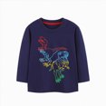 thumbnail image 3 of KPOPLK Toddler Boys Sweatshirt Long Sleeve Christmas T-Shirt Long Sleeve Tee Boys Tops Kids Fall Winter Boys Shirts Clothes(3-4 Years,Navy), 3 of 6