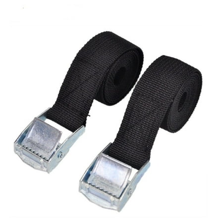 

2Pcs Heavy Duty Luggage Strap Belts Tie Down Rope W/Cam Buckle For Car Rack Roof