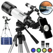 BNISE Telescope 70mm Aperture 400mm - Astronomical Telescope for Kids Beginners Adults Refracting Portable Travel Telescopes with Tripod Phone Adapter Carrying Bag