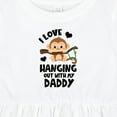 thumbnail image 4 of Inktastic Monkey I Love Hanging out with My Daddy Girls Baby Dress, 4 of 5