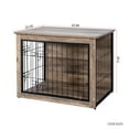 thumbnail image 2 of ZephyPaws 32.68" Dog Crate Furniture , Medium Wooden Dog Crate with Double Doors, Dog Furniture, Indoor Dog Kennel, Medium, 2 of 9