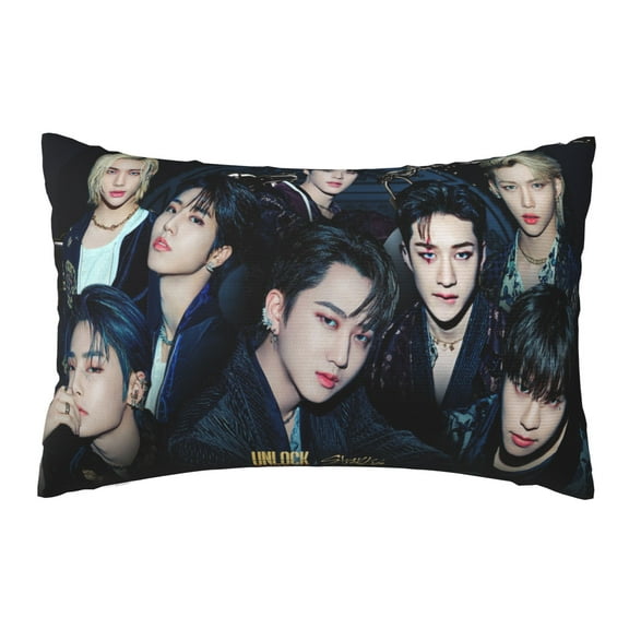 Stray Kids Throw Pillow Cover Decoration Pillow Case Cushion for Home Sofa Couch 20x30 inch