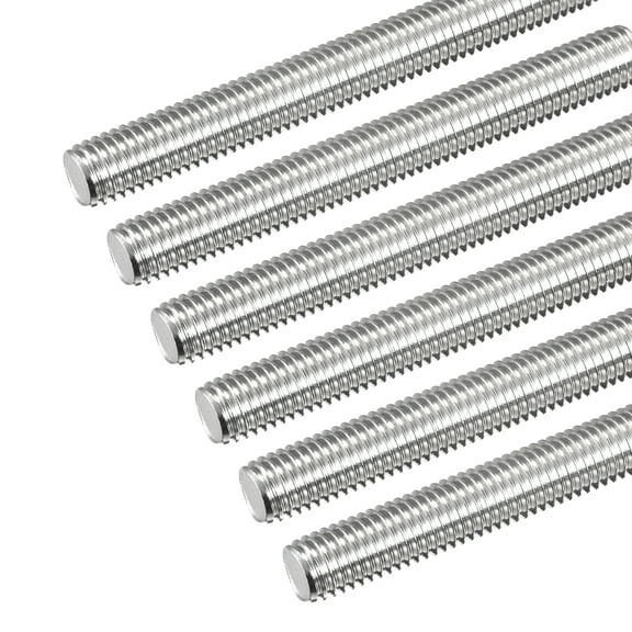 Fully Threaded Rod M12 x 200mm 1.75mm Thread Pitch 304 Stainless Steel Right Hand Threaded Rods Bar Studs 6 Pack