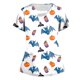 thumbnail image 1 of Womens Tops Stretchy Fashion Halloween Printed Work With Pocket T-Shirt Short Sleeve Top, 1 of 3
