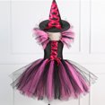 thumbnail image 4 of Disfraz de bruja con sombrero para niña, disfraz de Carnaval de fantasía, ropa de fiesta para niños, vestido de tutú esponjoso, actuación escolar, 2024, 4 of 4