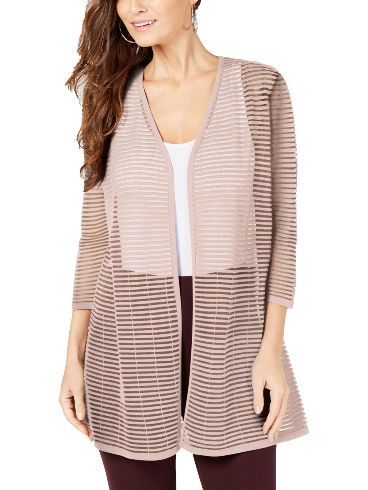 Alfani Womens Ottoman Striped Open 