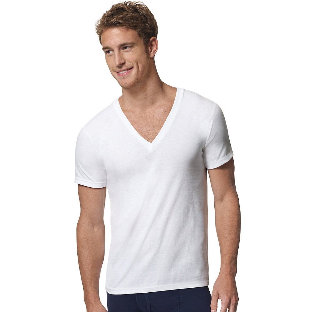 Hanes - Mens 3-Pack Ultimate X-Temp V-Neck T-Shirt - Walmart.com ...