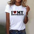 thumbnail image 2 of adviicd Hauts de Sortie pour Femmes T-Shirts à Manches Courtes pour Femmes Col Rond Déchiré Découpé Été Décontracté Basique T-Shirts Hauts Blanc, TG, 2 of 5