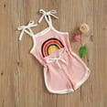 thumbnail image 3 of Toddler Baby Girl Summer Outfit Rainbow Romper Jumpsuit Summer Bodysuit One Piece Clothes, 3 of 7