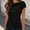 Black Tops, variant on Women Casual Blouses Simple Solid Color Blouse Elegant Evening Blouses Satin With Ruffle Bow Draped Front Short Sleeve Blouse Plus Size Tunic Long Summer Grey Shirt Elegant Versatile Tops