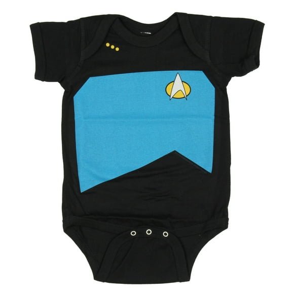 Star Trek The Next Generation Starfleet Uniform Baby Snapsuit (6-12M, Blue)