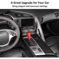 thumbnail image 5 of TINKI 3pcs Gear Shift Knob Head Cover Trim for Chevrolet Corvette C7 2014-2019 Car Interior Accessories (Carbon Fiber), 5 of 7
