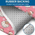 thumbnail image 4 of Pink Christmas Santa Pattern Bathroom Rugs Sets 3 Piece,Toilet Cover Set,Absorbent Non Slip Bathroom Mats Sets with U-Shaped Contour Rug Toilet Rug Set, 4 of 5