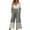 #01Light Gray, variant on Baggy Jumpsuits For Women Summer Short Sleeve Overalls V Neck Loose Wide Leg Floral One Piece Rompers With Pockets Green S