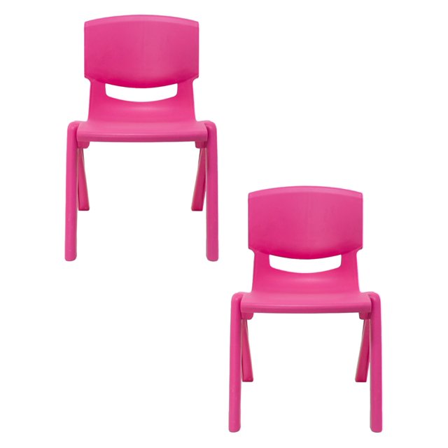 Juego 2 Sillas Infantiles Galerias El Triunfo Plastico Sin Descansabrazos Rosa