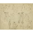 thumbnail image 3 of Thomas Stothard 18x15 Black Modern Framed Museum Art Print Titled - Roger De Coverley and the Gypsies (Verso) (C. 1803), 3 of 5