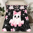 thumbnail image 2 of Castle Fairy Kawaii Ghost 4-Piece Full Size Sheets for Kids,Halloween Spider Bed Sheets,Cartoon Bowknot Lightweight Sheet Sets,Ultra Soft Home Decor, 2 of 7