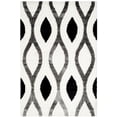 thumbnail image 2 of SAFAVIEH Miami Lecia Geometric Shag Area Rug, Ivory/Grey, 4' x 6', 2 of 5
