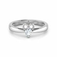 thumbnail image 5 of HeartsAndYou 0.6ct Engagement Ring for Women Round Cut Moissanite Heart Valentine 18k White Gold Over Silver, 5 of 9