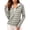 Gray, variant on UPF 50+ Sun Protection Hoodie for Women - Classic Striped Long Sleeve Zip Up Jacket with Thumbholes & Pockets, Nautical Style Lightweight Active Rash Guard Purple XL