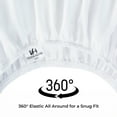 thumbnail image 3 of Videri Home Queen Sheet Set - 4 Piece Bed Sheets, Wrinkle Free Fade Resistant Easy Care Solid Bedding Set, Durable Comfortable Home Use, White, 3 of 6