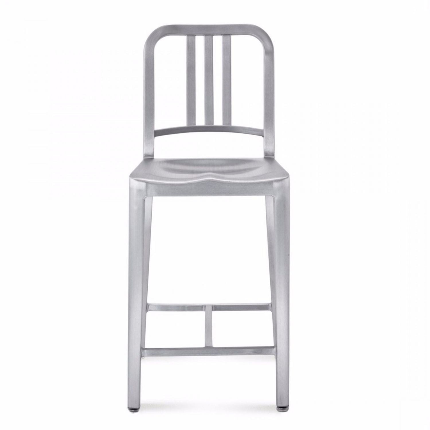 Tabourets de comptoir moderne Nicer Furniture en aluminium anodisé brossé