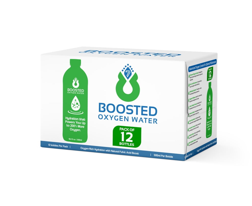 Boosted Oxygen Water 12 Pack, 16.9 oz, Shelf-Stable