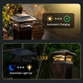thumbnail image 3 of Luces solares OPOIRA Craftsman, paquete de 8, impermeables, 3 of 6