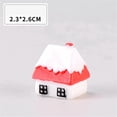 thumbnail image 4 of unidad de microcasa concisa de Feliz Año Nuevo para decoración del hogar de Navidad, adornos de cabaña de campo con techo rojo, adorno de fiesta, 4 of 4