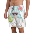 thumbnail image 2 of Rocae Summer Gnome,Cute Gnome for Men's Beach Shorts Casual Elastic Waist Drawstring Summer Beach Shorts,S-3XL-Small, 2 of 6
