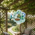 thumbnail image 6 of Gosuguu Hand-Painted Stained Glass Hummingbird Feeder with Flower Design and Perches for Outdoor Garden, 6 of 6