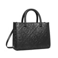 thumbnail image 2 of Bolsa Tory Burch Embossed Square Tote Black, 2 of 6