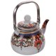 thumbnail image 3 of Enamel Teakettle Vintage Water Boiling Kettle Pot Gas Stove Enamel Teapot for Home Office with Strainer, 3 of 3