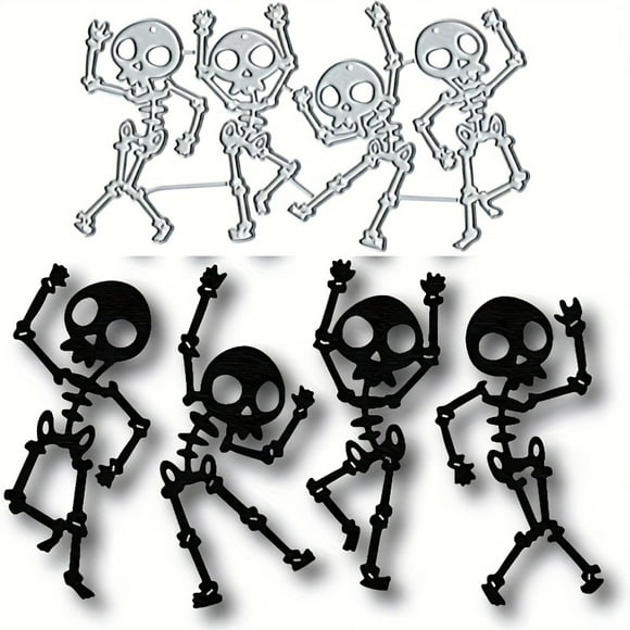 Set, Halloween Skeleton Skull Decoration Metal Cutting Dies Scrapbook Paper Cut Craft Craft Die Cards Embossing, funny decor
