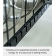 thumbnail image 3 of Yamazaki Home Adjustable Pot Lid Organizer, Black, Steel, Minimal Assembly, 3 of 7