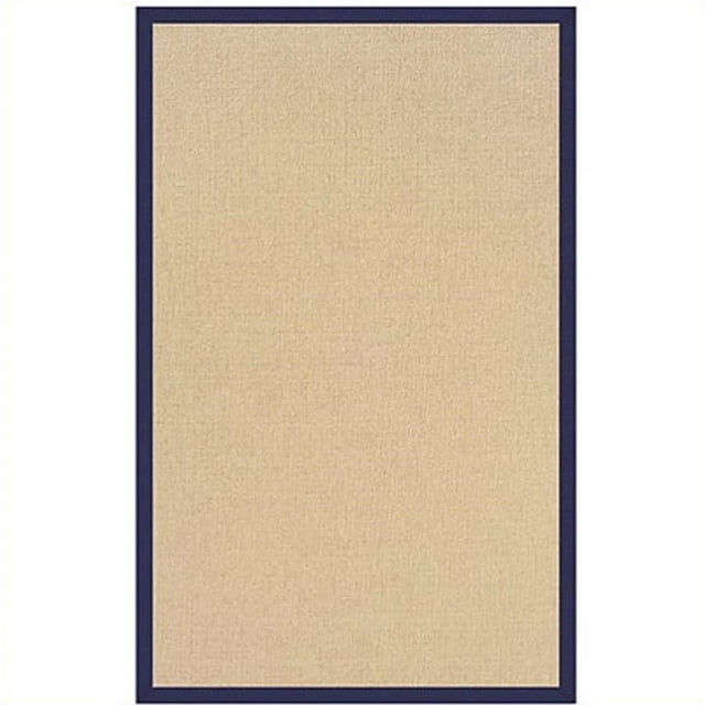 Linon Athena Cotton Rug in Natural and Blue-4' x 6'