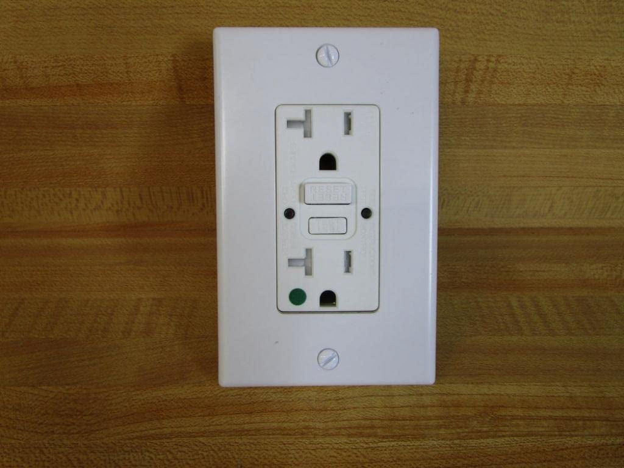 GFCI Receptacle, 20A, 125VAC, 5-20R, White GFRTW83W