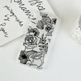 thumbnail image 3 of for Samsung Galaxy A55 Case, Cute Black Floral Rose Pattern Aesthetic Flower Clear Case for Women Girls, Slim TPU Shockproof Protective Bumper Case, Black, 3 of 14
