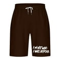 thumbnail image 4 of Mens Casual Shorts Lace-Up Elástico Cintura Bolsillo Ejercicio Fitness Hogar Pantalones de Media Longitud para Diario, 4 of 4
