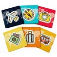 thumbnail image 1 of Inkdotpot Ensemble de 6 sous-Verres Faciles à Nettoyer 4 Pouces Carrés Réutilisables - Voyage, 1 of 8