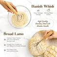 thumbnail image 2 of Sourdough Bread Baking Supplies and Proofing Baskets, A Complete Bread Making Kit Including 9" Round & 10" Oval Bannetons, Bread Lame, Danish Whisk, Bowl & Dough Scrapers, and Linen Liners, 2 of 6