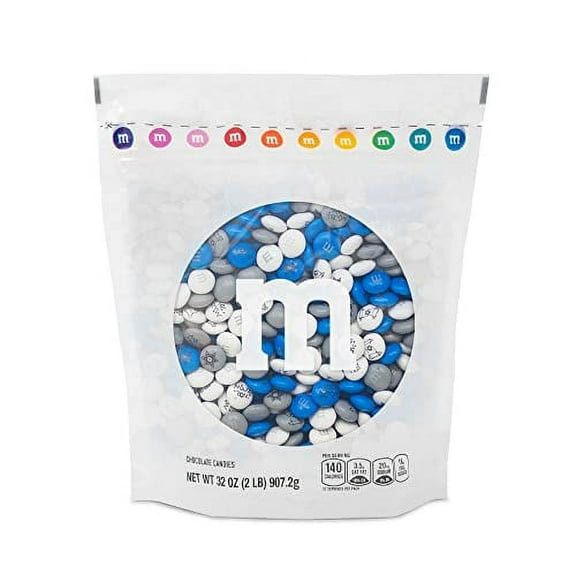 M&Mâ€™S WORLD Pre-Designed Milk Chocolate Candy - 2lbs of Bulk Candy in Resealable Pack for the Party Sweet Stuff for DIY Commemorative Gift or Party Favors