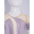 thumbnail image 5 of vastwit Kids Girls Gymnastics Leotard Ballet Dance Bodysuit Short Sleeve Acrobatics Performance Tumbling Outfit Light Purple 10, 5 of 7