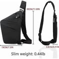 thumbnail image 2 of Sling Bag, Lätt Crossbody Axelväska Bröstväskor Dagsryggsäck, En Rem Anti-stöld Slingväska för Kvinnor Män DB svart black, 2 of 5