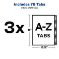 thumbnail image 2 of Avery A-Z Legal Exhibit 26 Tab Dividers, Unpunched, 3 Sets (21874), 2 of 7