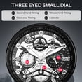 thumbnail image 2 of SKMEI Men's Watches Stainless Steel Chronograph Watch for Men Classic Skeleton Waterproof Watch Men with Date Luminous Quartz Mens Business Wristwatch, 2 of 8